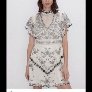 Zara Limited Edition Embroidered Beaded Dress
